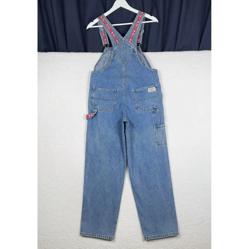 Vintage 90s GAP Denim Overalls Chicago Bulls Custom? - Youth XL